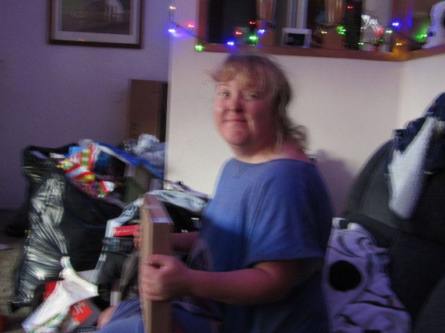 Missy opening presents